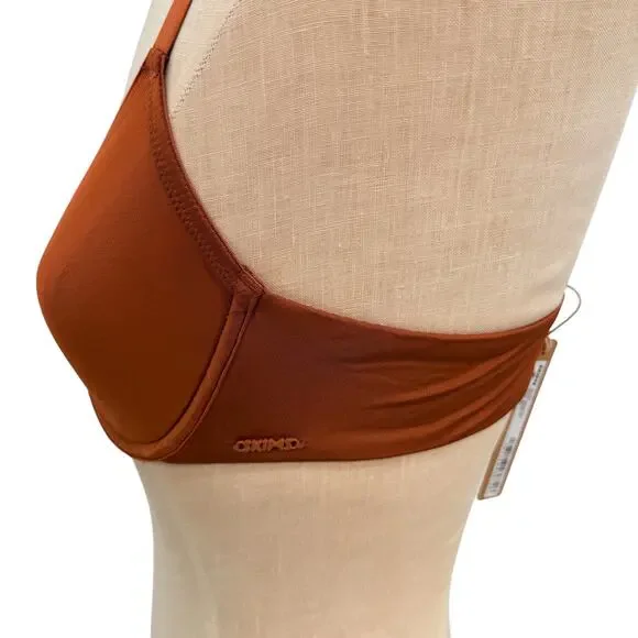 Skims No Show Molded Unlined Demi Bra Bronze Underwire NWT Size 36A - Picture 5 of 11